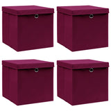 Opbergboxen Met Deksel 32X32X32 Cm Stof Zwart