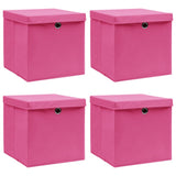 Opbergboxen Met Deksel 32X32X32 Cm Stof Zwart