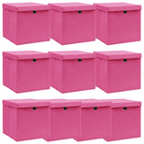 Opbergboxen Met Deksel 32X32X32 Cm Stof Zwart