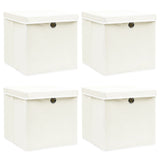Opbergboxen Met Deksel 32X32X32 Cm Stof Zwart