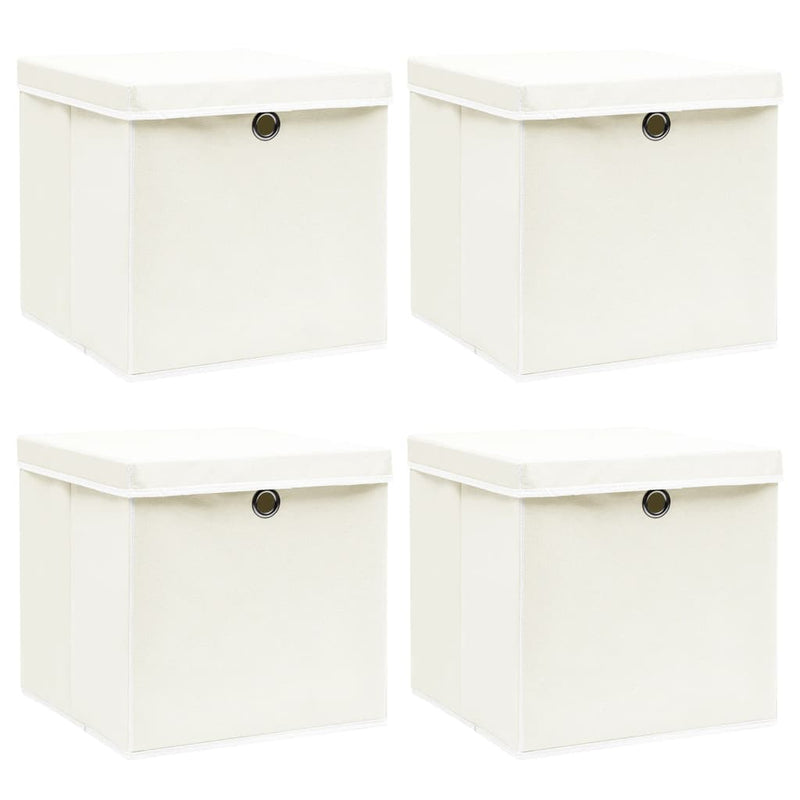 Opbergboxen Met Deksel 32X32X32 Cm Stof Zwart