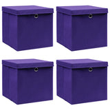 Opbergboxen Met Deksel 32X32X32 Cm Stof Zwart