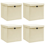 Opbergboxen Met Deksel 32X32X32 Cm Stof Zwart