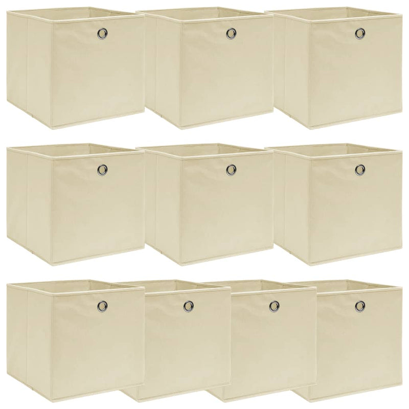 Opbergboxen Met Deksel 32X32X32 Cm Stof Zwart