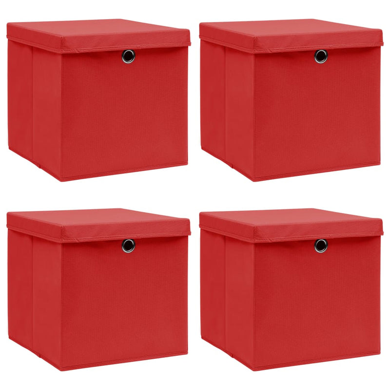 Opbergboxen Met Deksel 32X32X32 Cm Stof Zwart