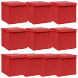 Opbergboxen Met Deksel 32X32X32 Cm Stof Zwart