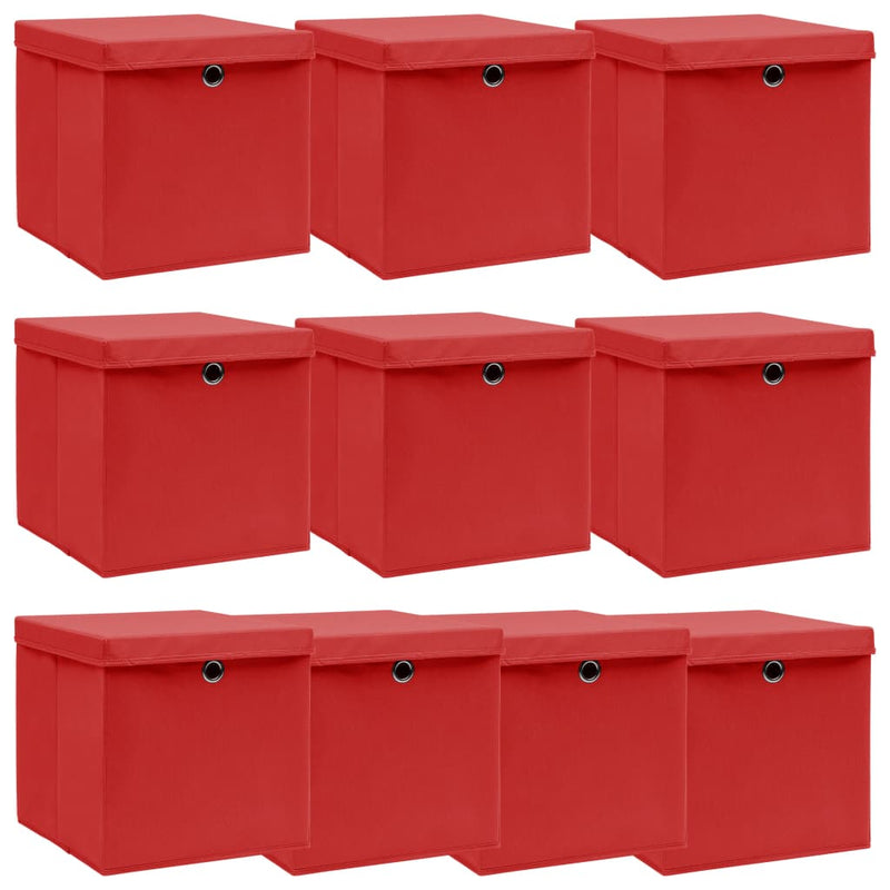 Opbergboxen Met Deksel 32X32X32 Cm Stof Zwart