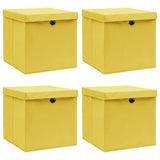 Opbergboxen Met Deksel 32X32X32 Cm Stof Zwart