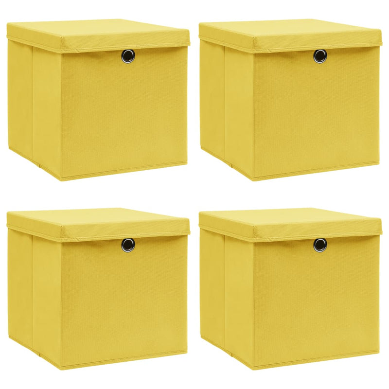 Opbergboxen Met Deksel 32X32X32 Cm Stof Zwart