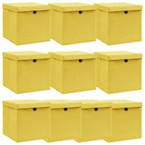 Opbergboxen Met Deksel 32X32X32 Cm Stof Zwart