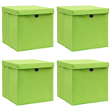 Opbergboxen Met Deksel 32X32X32 Cm Stof Zwart
