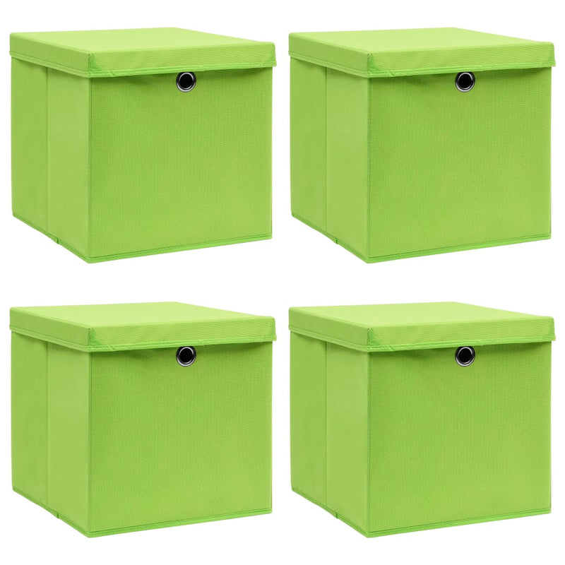 Opbergboxen Met Deksel 32X32X32 Cm Stof Zwart