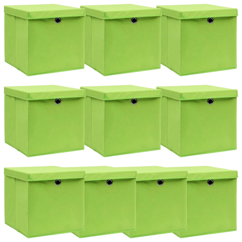 Opbergboxen Met Deksel 32X32X32 Cm Stof Zwart