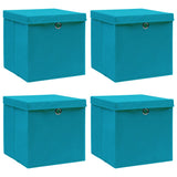 Opbergboxen Met Deksel 32X32X32 Cm Stof Zwart