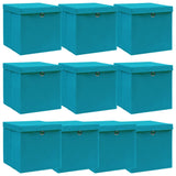 Opbergboxen Met Deksel 32X32X32 Cm Stof Zwart