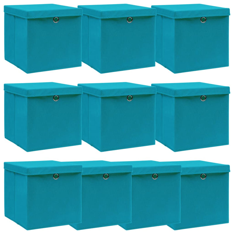 Opbergboxen Met Deksel 32X32X32 Cm Stof Zwart