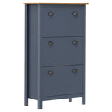 Schoenenkast Hill 72X35X124 Cm Massief Grenenhout