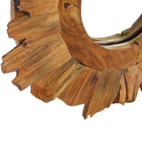 Wandspiegel Rond 40 Cm Teakhout