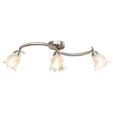 Plafondlamp Met Glazen Kappen + Golvende Rail