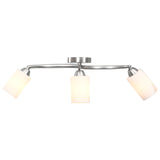 Plafondlamp Met Glazen Kappen + Golvende Rail