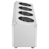 Bestekhouder 4 Vakken Rechthoekig Roestvrij Staal