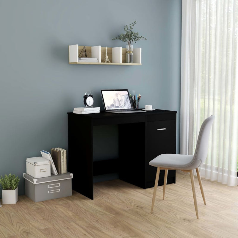 Bureau 100X50X76 Cm Bewerkt Hout Artisanaal Eikenkleur