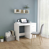 Bureau 100X50X76 Cm Bewerkt Hout Artisanaal Eikenkleur