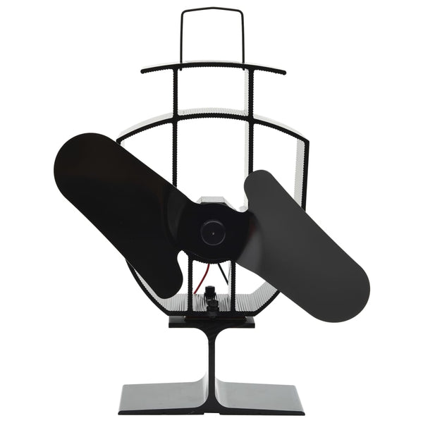 Kachelventilator Met 2 Vinnen Zwart