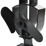 Kachelventilator Met 2 Vinnen Zwart