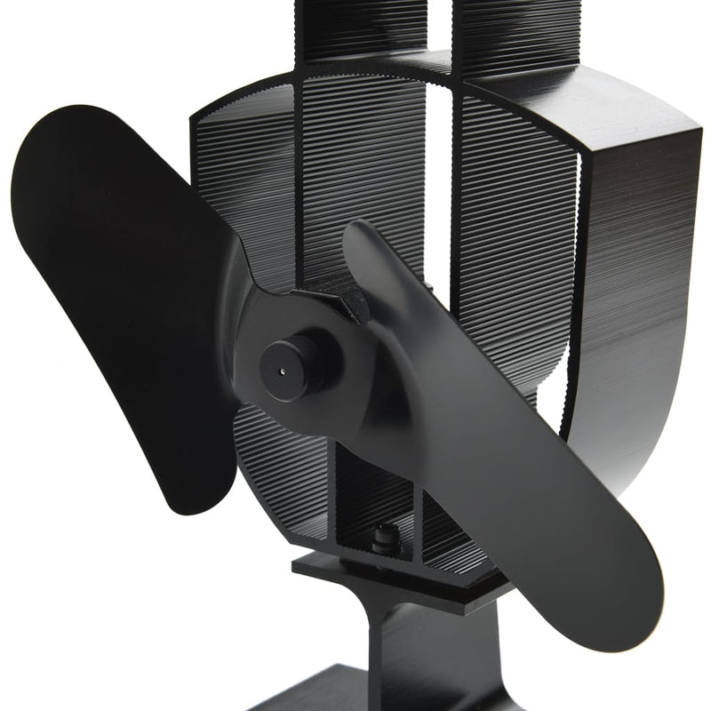 Kachelventilator Met 2 Vinnen Zwart