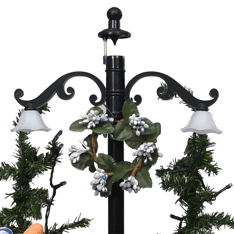 Kerstboom Sneeuwend Met Paraplubasis 75 Cm Pvc Blauw Zwart En Rood