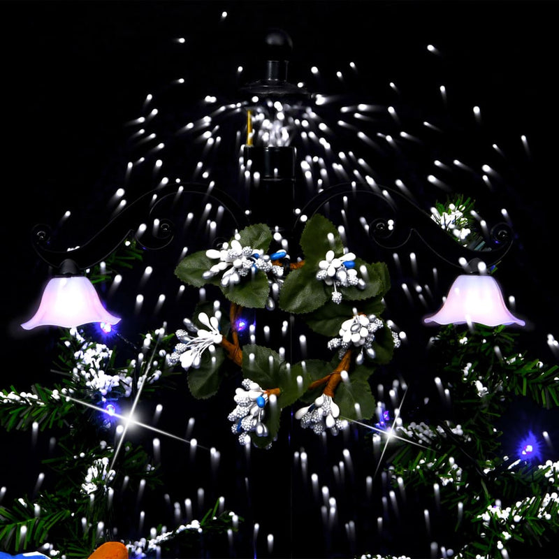 Kerstboom Sneeuwend Met Paraplubasis 75 Cm Pvc Blauw Zwart En Rood