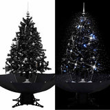 Kerstboom Sneeuwend Met Paraplubasis 75 Cm Pvc Zwart