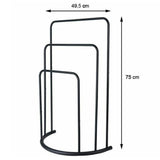 Bathroom Solutions Handdoekenrek Staand 49,5X75 Cm Metaal Zwart Wit