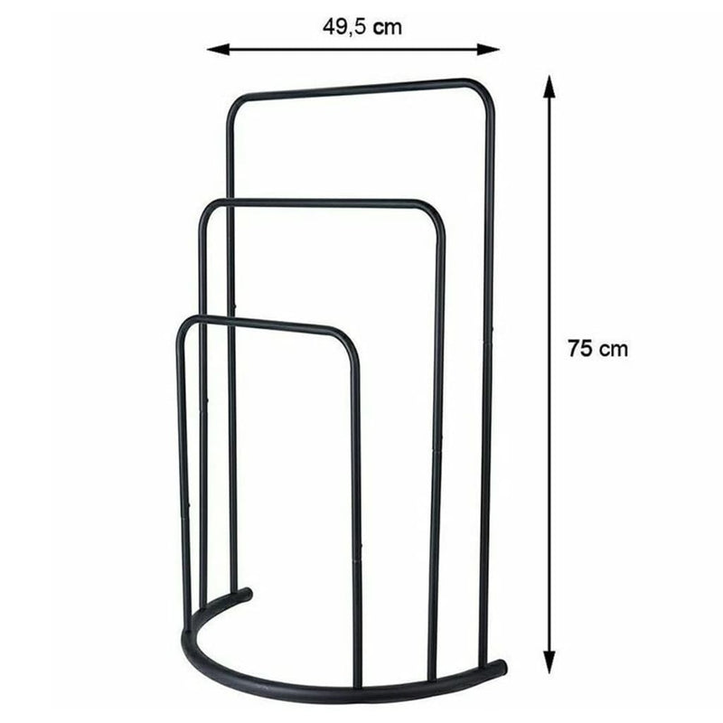 Bathroom Solutions Handdoekenrek Staand 49,5X75 Cm Metaal Zwart Wit