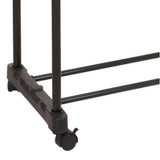 Storage Solutions Kledingrek Met Wielen Dubbel 80X42X(90-160) Cm