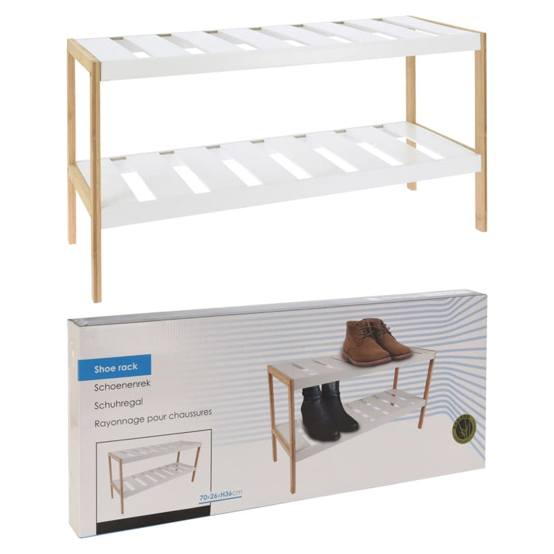 Storage Solutions Schoenenrek Met 2 Lagen 70X26X36 Cm