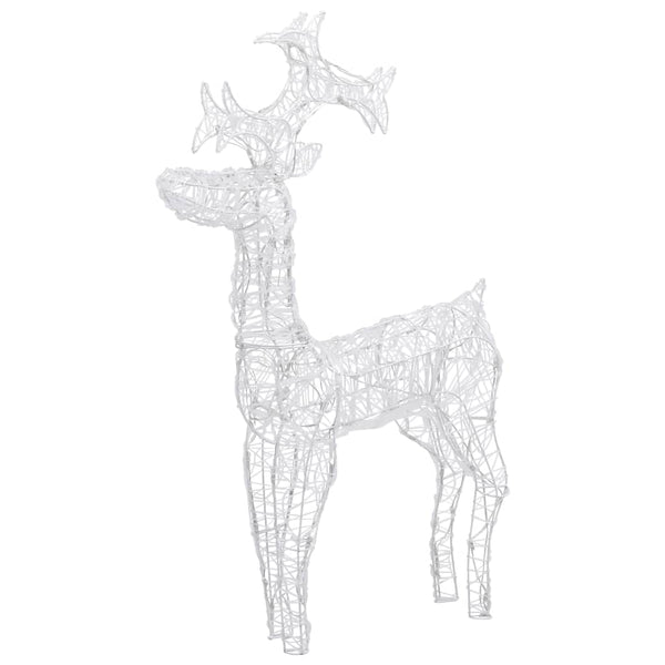 Kerstdecoratie Rendieren 90 Led's Acryl Koudwit