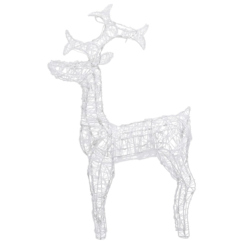 Kerstdecoratie Rendieren 90 Led's Acryl Koudwit