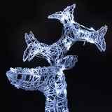Kerstdecoratie Rendieren 90 Led's Acryl Koudwit
