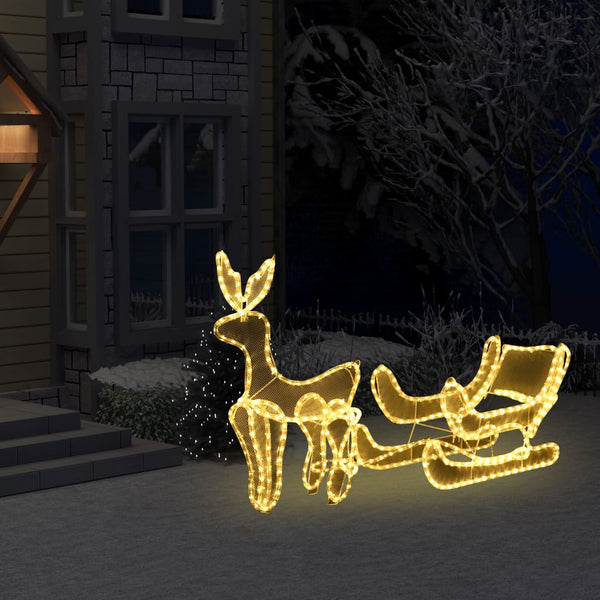 Kerstverlichting Rendier En Slee Met Mesh 432 Led's Warmwit