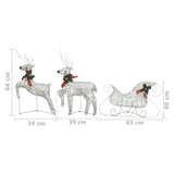 Kerstdecoratie Rendieren En Slee 60 Led's Kleurig