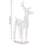 Kerstversiering Rendieren En Slee 160 Led's 130 Cm Acryl Koudwit