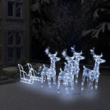 Kerstversiering Rendieren En Slee 160 Led's 130 Cm Acryl Koudwit