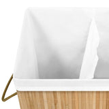 Wasmand Met 2 Vakken 72 L Bamboe