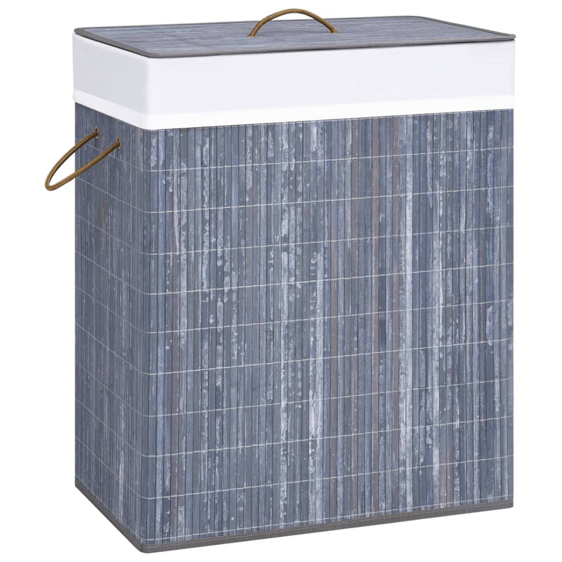 Wasmand Met 2 Vakken 72 L Bamboe