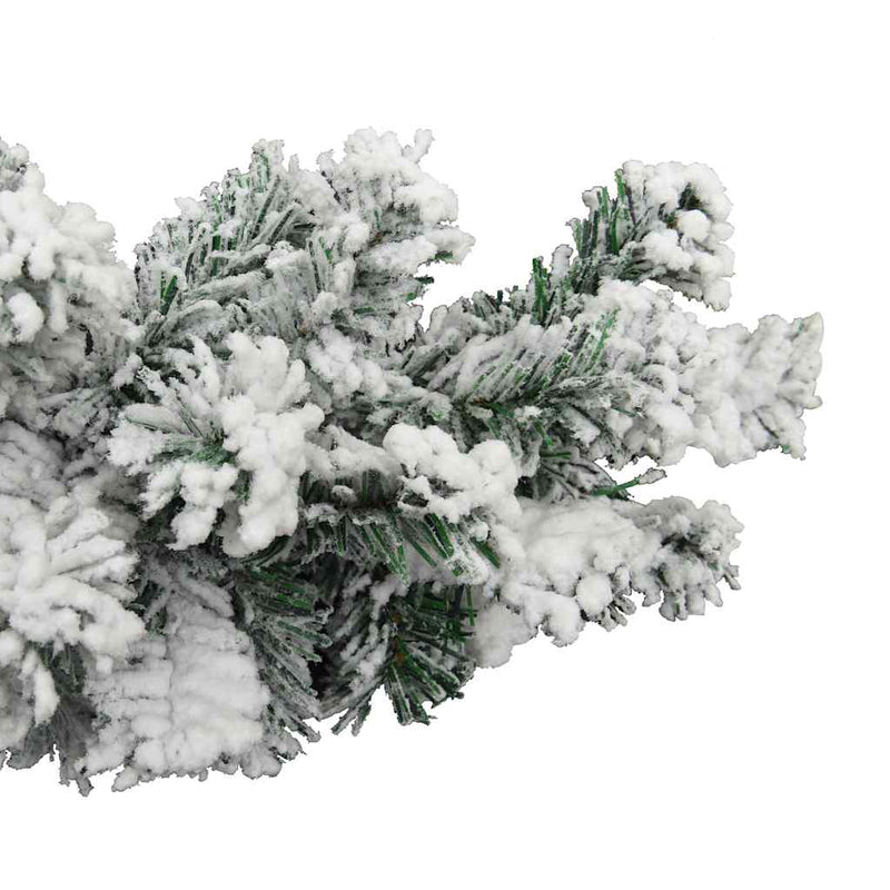Kerstslinger Met Sneeuw Pvc Groen