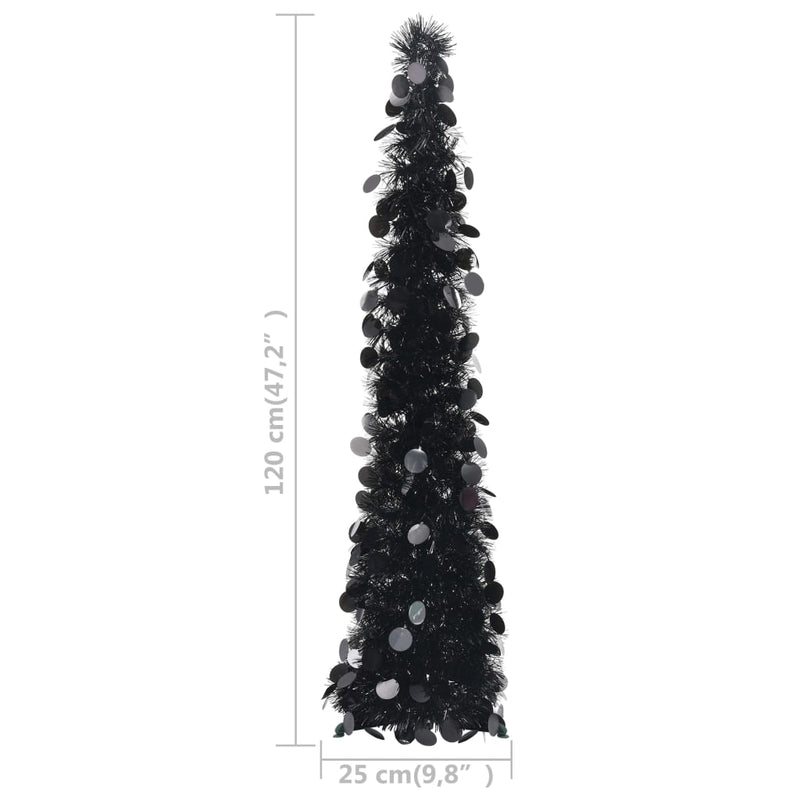 Kunstkerstboom Pop-Up 120 Cm Pet Zwart