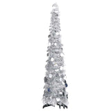 Kunstkerstboom Pop-Up 150 Cm Pet Kleurig Zilver