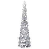 Kunstkerstboom Pop-Up 150 Cm Pet Kleurig Zilver